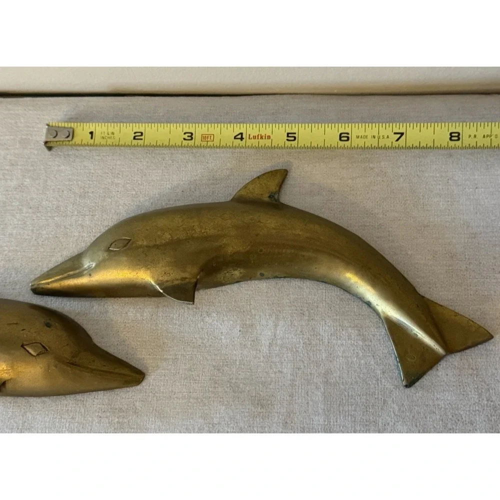 Set of 2 Vintage Brass 8